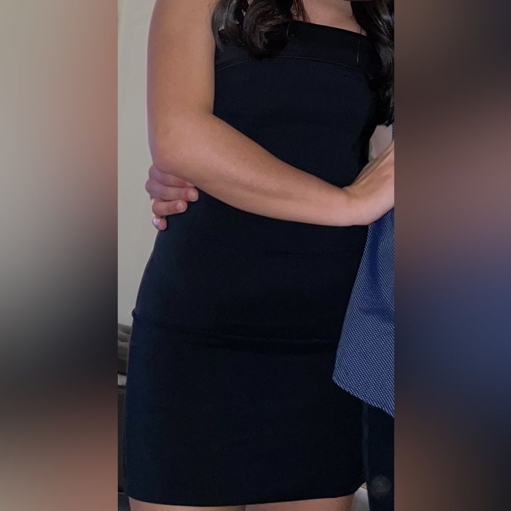 Black Tight Strapless Mini Dress